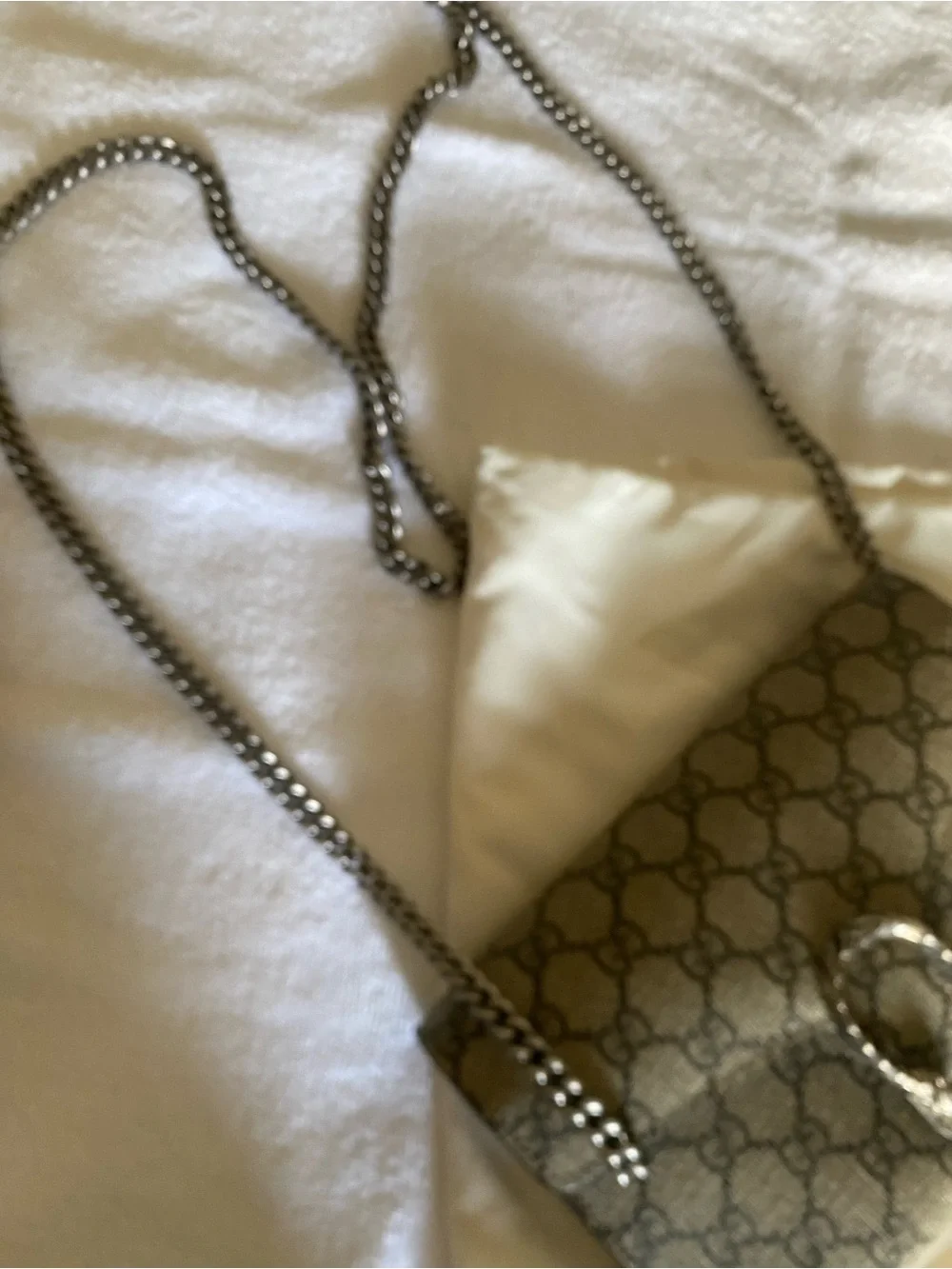 Gucci Beige Brown GG Supreme Canvas Wallet with Silver-Tone Tiger Head - Picture 7 of 11